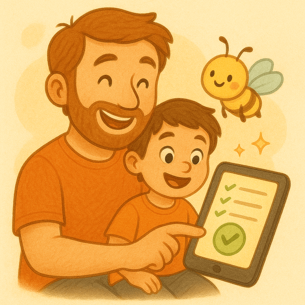 Parents approving tasks